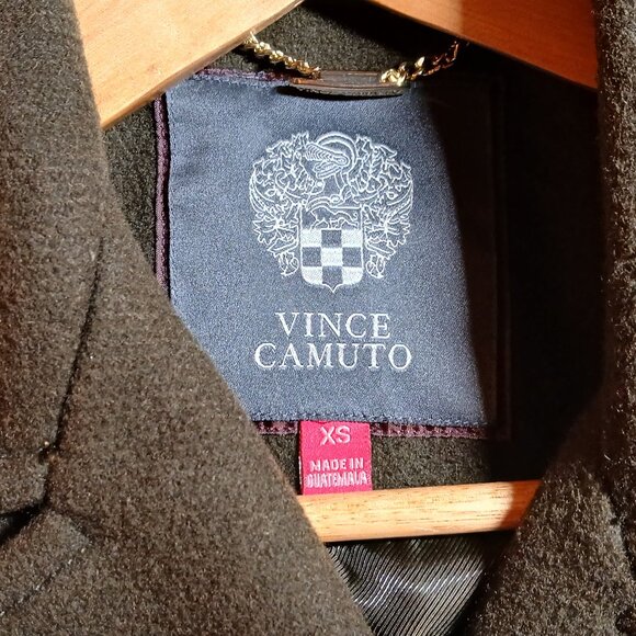 VIINCE CAMUTO Dark Green Double-Breasted Peacoat- EUC - Picture 5 of 10